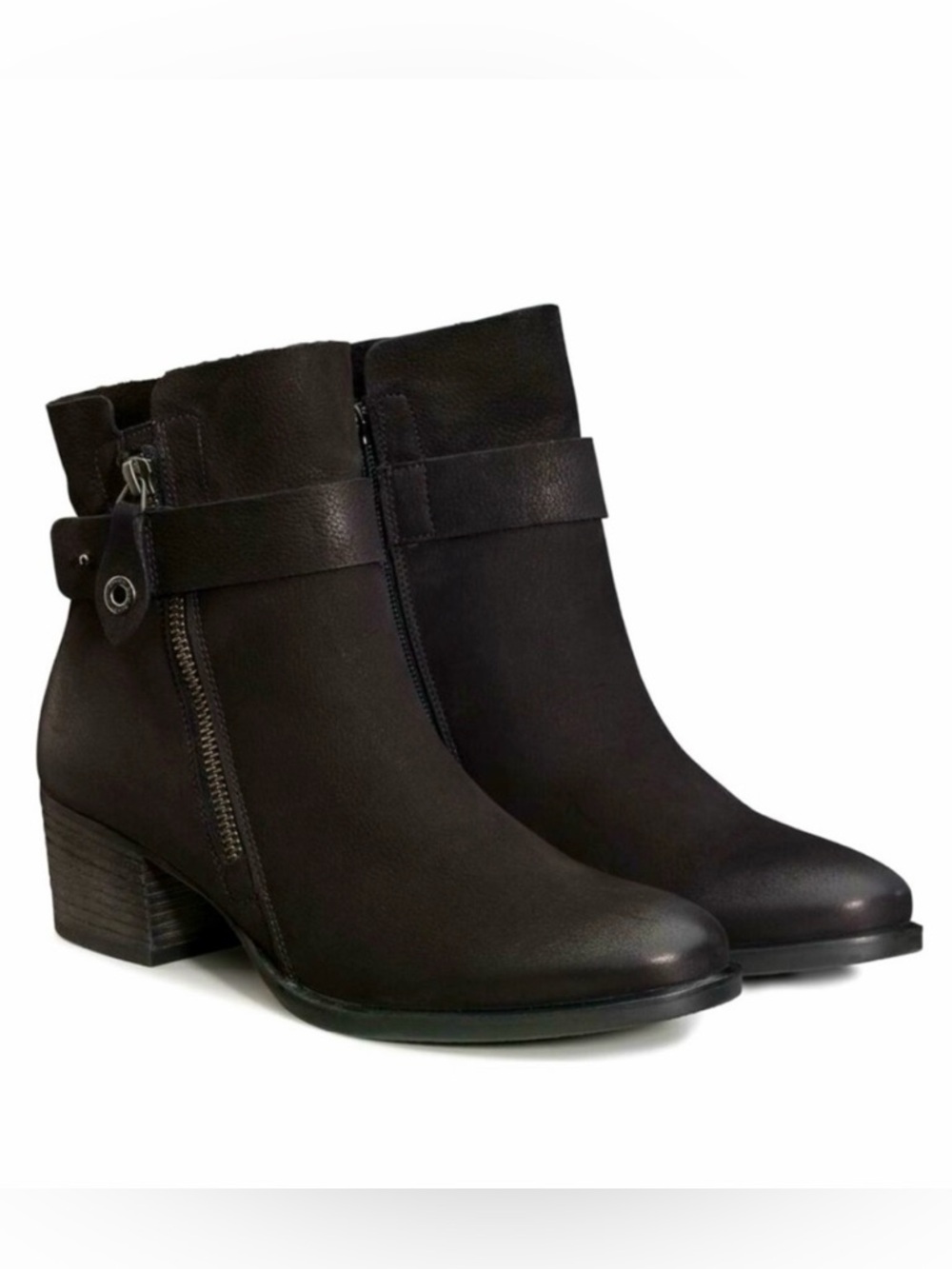Paul Green Sheridan Black Nubuck Suede Leather Bootie, Size 7 (4.5 Austrian)